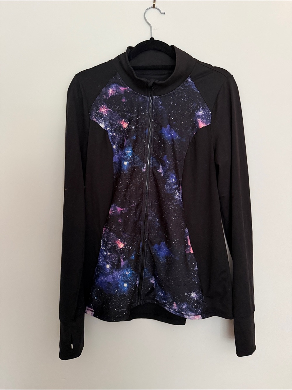 Her Universe Black zip up with Galaxy Print Panels